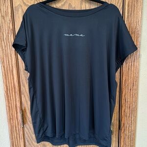 Women’s mama kindred bravely breastfeeding baby shirt top short sleeve soft blac